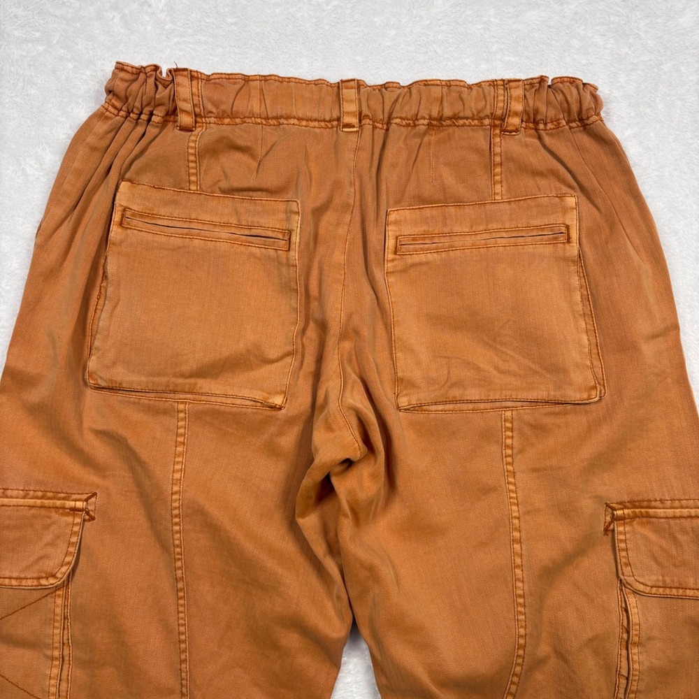 Free People Cargo Tahiti Pant Women L Rust Orange Utility Wide Leg Cropped Baggy - Picture 6 of 16
